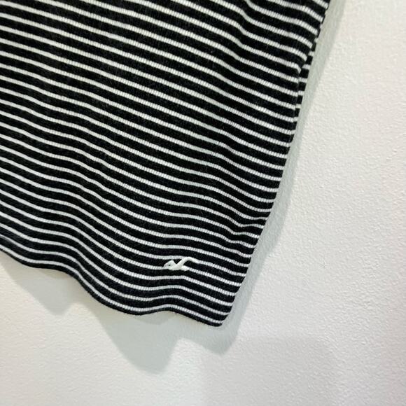 Hollister Striped Tank Top Y2K Ribbed Knit Gray White XS - Picture 5 of 5
